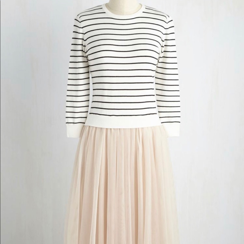 EUC ModCloth Tokyo Gift Twofer midi dress S